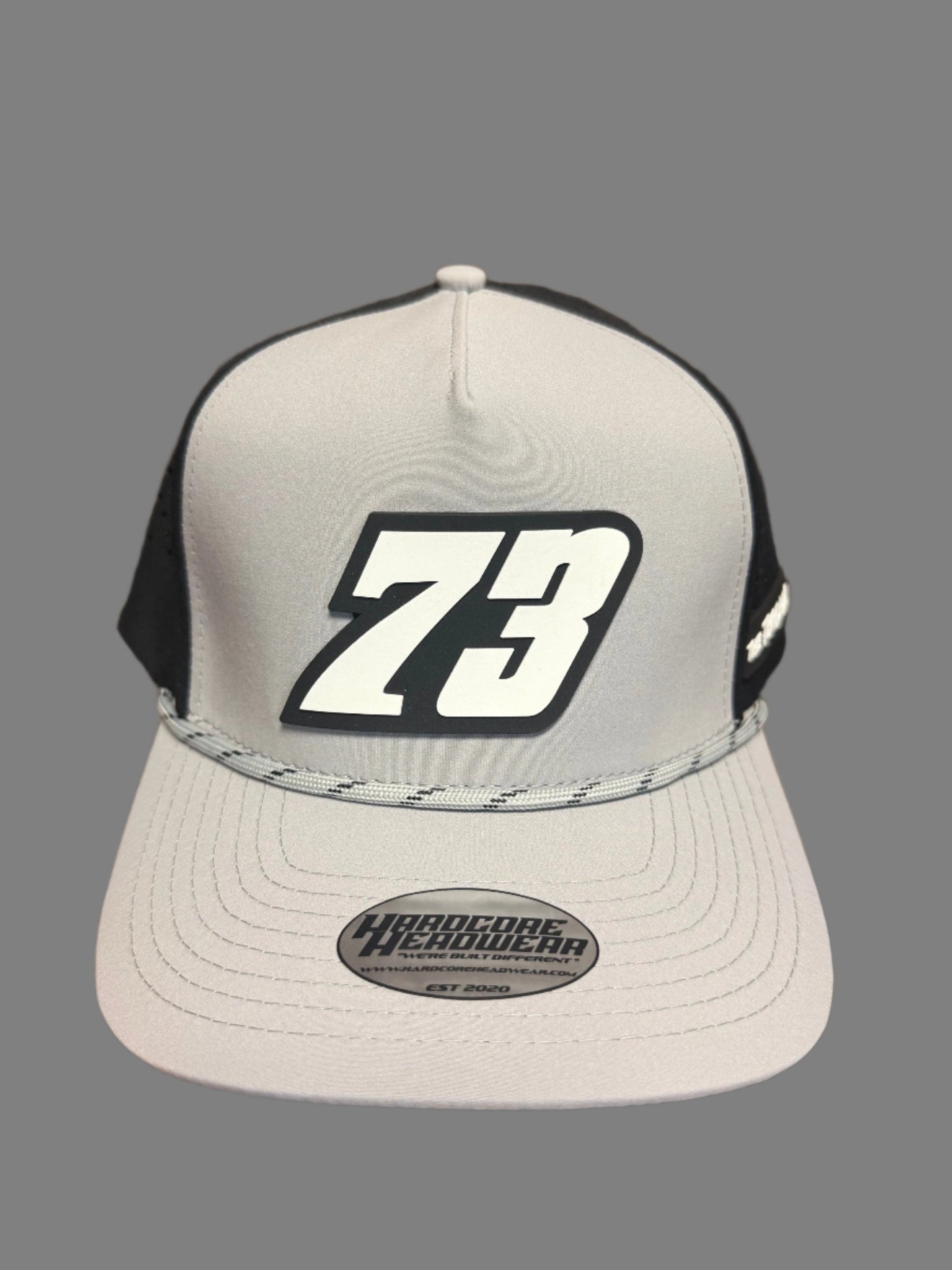 Grey/Black Mesh Hat w/ Rubber 73 and Thriller Patch