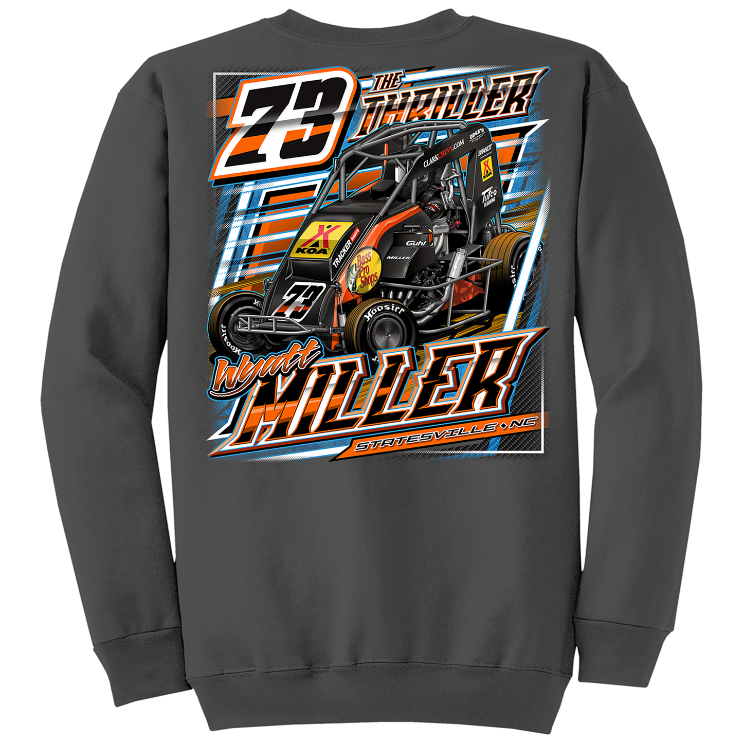 ADULT 2025 Micro Wyatt Miller Crew Neck Sweatshirt - Charcoal