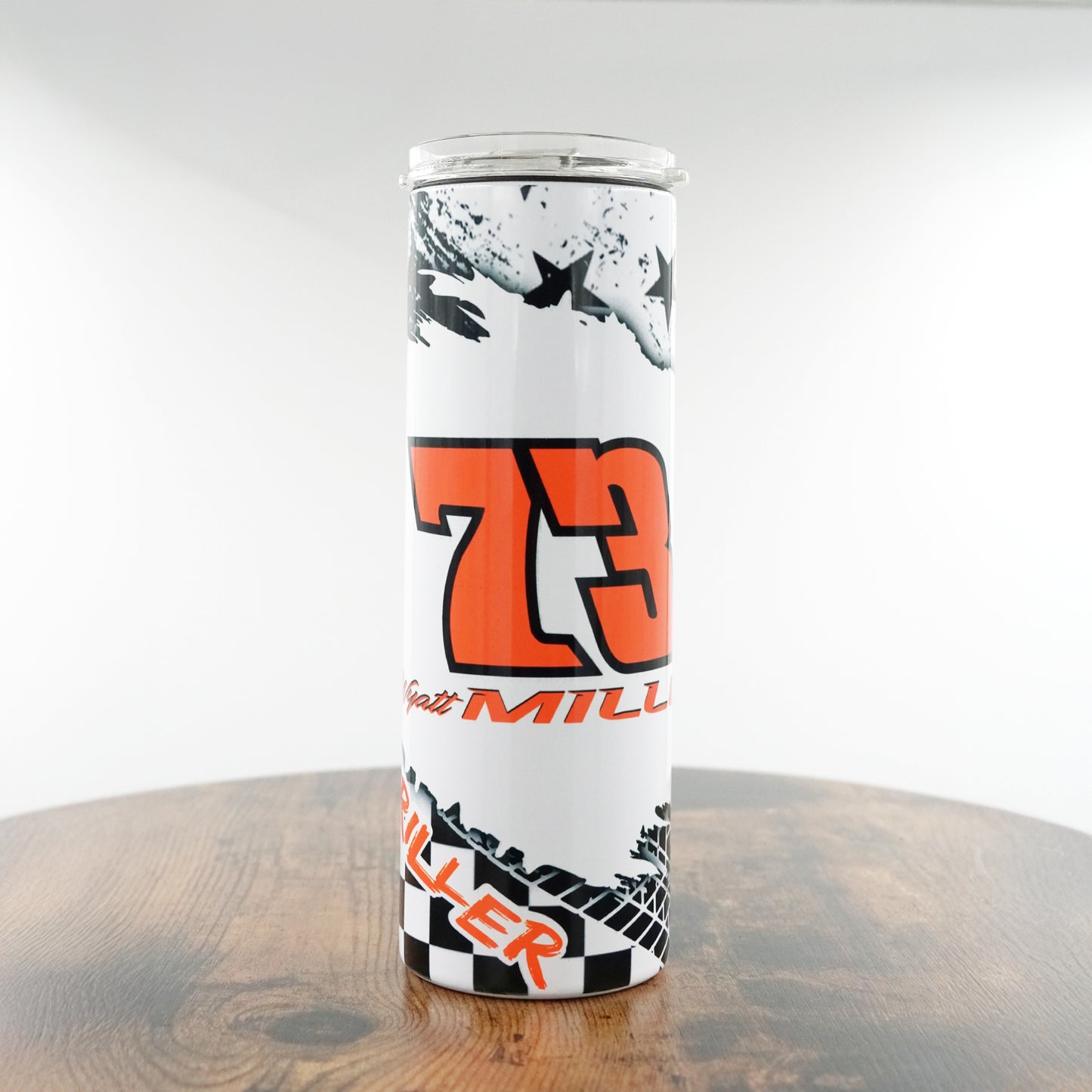 Wyatt Miller Tumbler - White/Stars Design