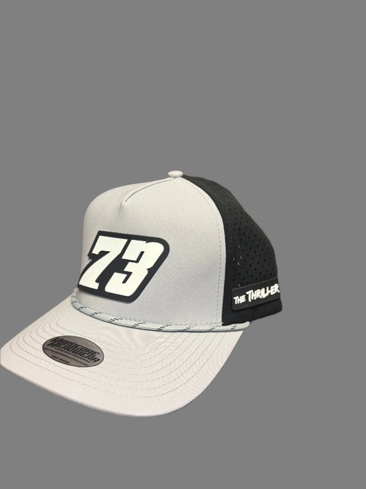 Grey/Black Mesh Hat w/ Rubber 73 and Thriller Patch
